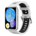 For Huawei Watch Fit Two-Color Silicone Watch Band(White+Black)