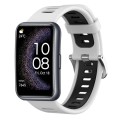 For Huawei Watch Fit Special Edition Two-Color Silicone Watch Band(White+Black)