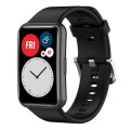 For Huawei Watch Fit New Solid Color Silicone Watch Band(Black)