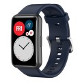 For Huawei Watch Fit New Solid Color Silicone Watch Band(Midnight Blue)