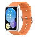 For Huawei Watch Fit Solid Color Silicone Watch Band(Orange)