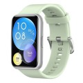 For Huawei Watch Fit Solid Color Silicone Watch Band(Light Green)