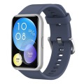 For Huawei Watch Fit Solid Color Silicone Watch Band(Blue Gray)