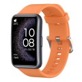 For Huawei Watch Fit Special Edition Solid Color Silicone Watch Band(Orange)
