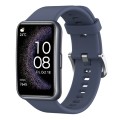 For Huawei Watch Fit Special Edition Solid Color Silicone Watch Band(Blue Gray)
