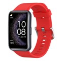 For Huawei Watch Fit Special Edition Solid Color Silicone Watch Band(Red)