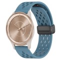 For GarminMove Trend 20mm Folding Magnetic Clasp Silicone Watch Band(Blue)