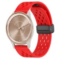 For GarminMove Trend 20mm Folding Magnetic Clasp Silicone Watch Band(Red)