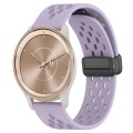 For GarminMove Trend 20mm Folding Magnetic Clasp Silicone Watch Band(Purple)