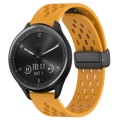 For Garmin Vivomove Sport 20mm Folding Magnetic Clasp Silicone Watch Band(Yellow)