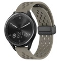 For Garmin Vivomove Sport 20mm Folding Magnetic Clasp Silicone Watch Band(Space Ash)