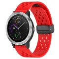 For Garmin Vivoactive3 20mm Folding Magnetic Clasp Silicone Watch Band(Red)