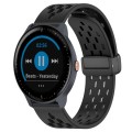 For Garmin Vivoactive3 Music 20mm Folding Magnetic Clasp Silicone Watch Band(Black)
