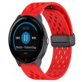 For Garmin Vivoactive3 Music 20mm Folding Magnetic Clasp Silicone Watch Band(Red)