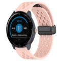 For Garmin Vivoactive3 Music 20mm Folding Magnetic Clasp Silicone Watch Band(Pink)
