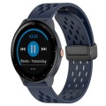 For Garmin Vivoactive3 Music 20mm Folding Magnetic Clasp Silicone Watch Band(Midnight Blue)