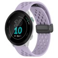 For Garmin Forerunner 55 20mm Folding Magnetic Clasp Silicone Watch Band(Purple)