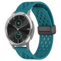 For Garmin VivoMove Luxe 20mm Folding Magnetic Clasp Silicone Watch Band(Hidden Green)