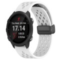 For Garmin Forerunner 245 20mm Folding Magnetic Clasp Silicone Watch Band(White)