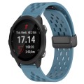 For Garmin Forerunner 245 20mm Folding Magnetic Clasp Silicone Watch Band(Blue)