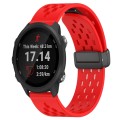 For Garmin Forerunner 245 20mm Folding Magnetic Clasp Silicone Watch Band(Red)