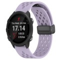 For Garmin Forerunner 245 Music 20mm Folding Magnetic Clasp Silicone Watch Band(Purple)