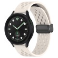 For Samsung Galaxy watch 5 Pro Golf Edition 20mm Folding Magnetic Clasp Silicone Watch Band(Starligh