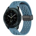 For Samsung Galaxy Watch 42mm 20mm Folding Magnetic Clasp Silicone Watch Band(Blue)