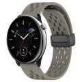 For Amazfit GTR Mini 20mm Folding Magnetic Clasp Silicone Watch Band(Space Ash)