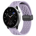 For Amazfit GTR Mini 20mm Folding Magnetic Clasp Silicone Watch Band(Purple)