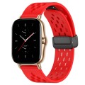 For Amazfit GTS 2 20mm Folding Magnetic Clasp Silicone Watch Band(Red)