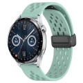 For Huawei Watch GT3 42mm 20mm Folding Magnetic Clasp Silicone Watch Band(Teal)