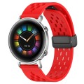 For Huawei Watch GT2 42mm 20mm Folding Magnetic Clasp Silicone Watch Band(Red)