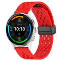 For Garmin Venu 3 22mm Folding Magnetic Clasp Silicone Watch Band(Red)