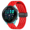 For Garmin Forerunner 265 22mm Folding Magnetic Clasp Silicone Watch Band(Red)