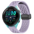 For Garmin Forerunner 265 22mm Folding Magnetic Clasp Silicone Watch Band(Purple)