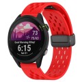 For Garmin Forerunner 255 22mm Folding Magnetic Clasp Silicone Watch Band(Red)