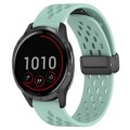 For Garmin Vivoactive 4 22mm Folding Magnetic Clasp Silicone Watch Band(Teal)