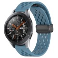 For Samsung Galaxy Watch 46mm 22mm Folding Magnetic Clasp Silicone Watch Band(Blue)