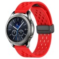 For Samsung Gear S3 Classic 22mm Folding Magnetic Clasp Silicone Watch Band(Red)