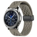 For Samsung Gear S3 Classic 22mm Folding Magnetic Clasp Silicone Watch Band(Space Ash)