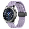 For Samsung Gear S3 Classic 22mm Folding Magnetic Clasp Silicone Watch Band(Purple)