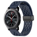 For Samsung Gear S3 Frontier 22mm Folding Magnetic Clasp Silicone Watch Band(Midnight Blue)