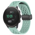 For SUUNTO 5 Peak 22mm Folding Magnetic Clasp Silicone Watch Band(Teal)