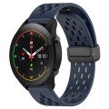 For Xiaomi MI Watch S1 Pro 22mm Folding Magnetic Clasp Silicone Watch Band(Midnight Blue)