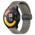 For Xiaomi Watch S1 Active 22mm Folding Magnetic Clasp Silicone Watch Band(Space Ash)