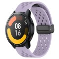 For Xiaomi Watch S1 Active 22mm Folding Magnetic Clasp Silicone Watch Band(Purple)