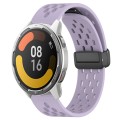 For Xiaomi MI Watch Color 2 22mm Folding Magnetic Clasp Silicone Watch Band(Purple)