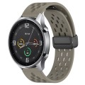 For Xiaomi MI Watch Color 22mm Folding Magnetic Clasp Silicone Watch Band(Space Ash)