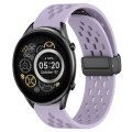 For Xiaomi Haylou RT2 LS10 22mm Folding Magnetic Clasp Silicone Watch Band(Purple)